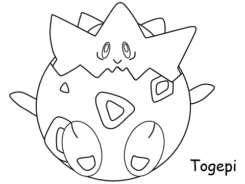 Togepi coloring page