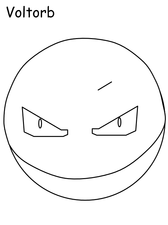 voltorb coloring page