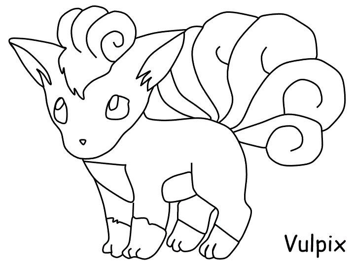 vulpix coloring page