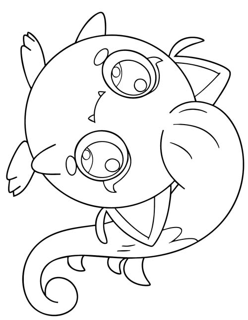 screaming tail coloring page