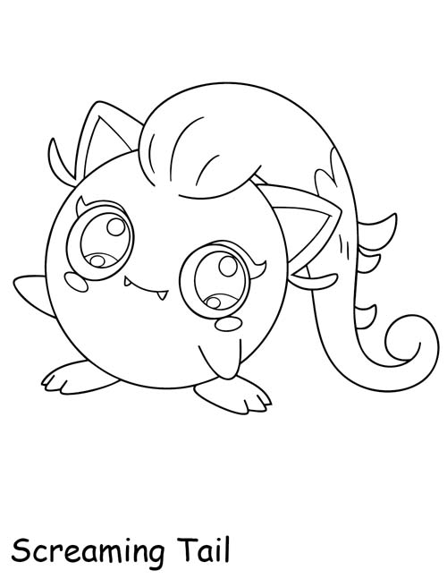 screaming tail coloring page