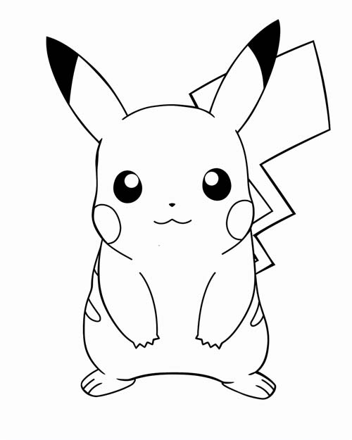 coloring page of Pikachu