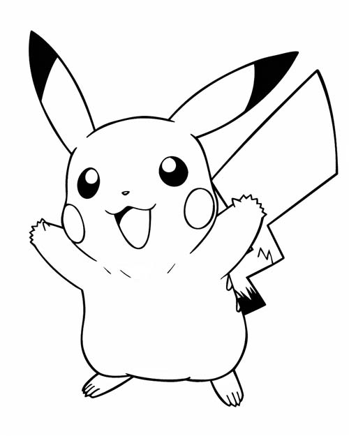 coloring page of Pikachu