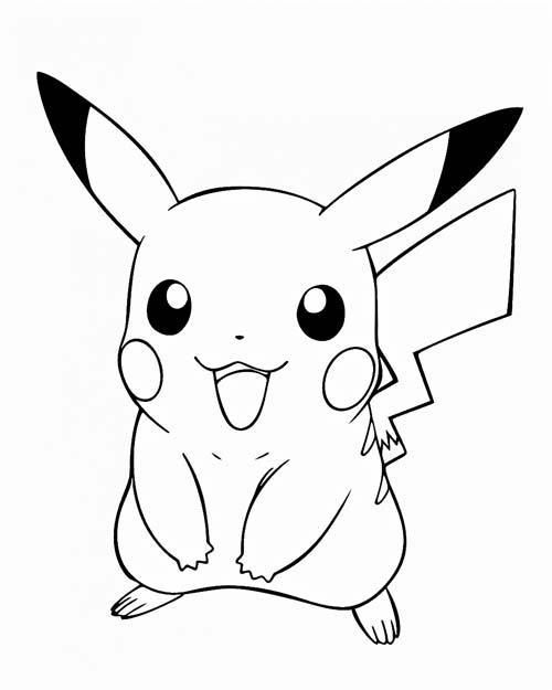 coloring page of Pikachu