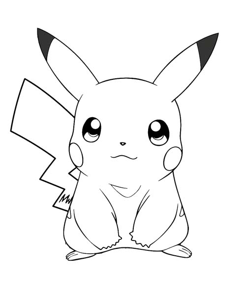 coloring page of Pikachu
