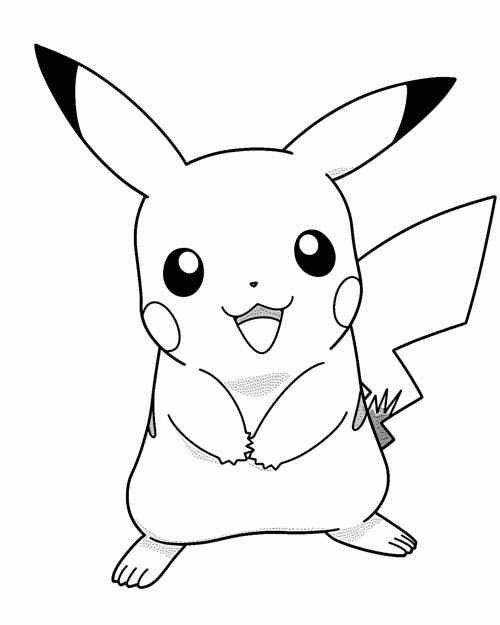 coloring page of Pikachu