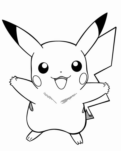 coloring page of Pikachu