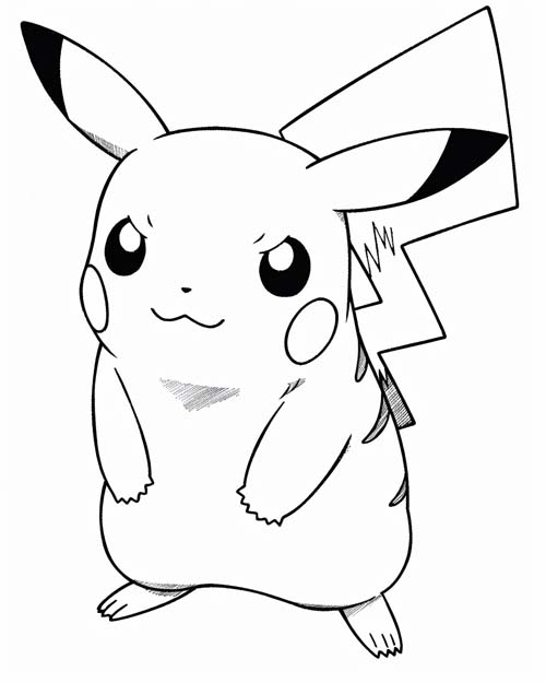 coloring page of Pikachu