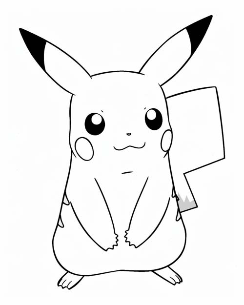 coloring page of Pikachu