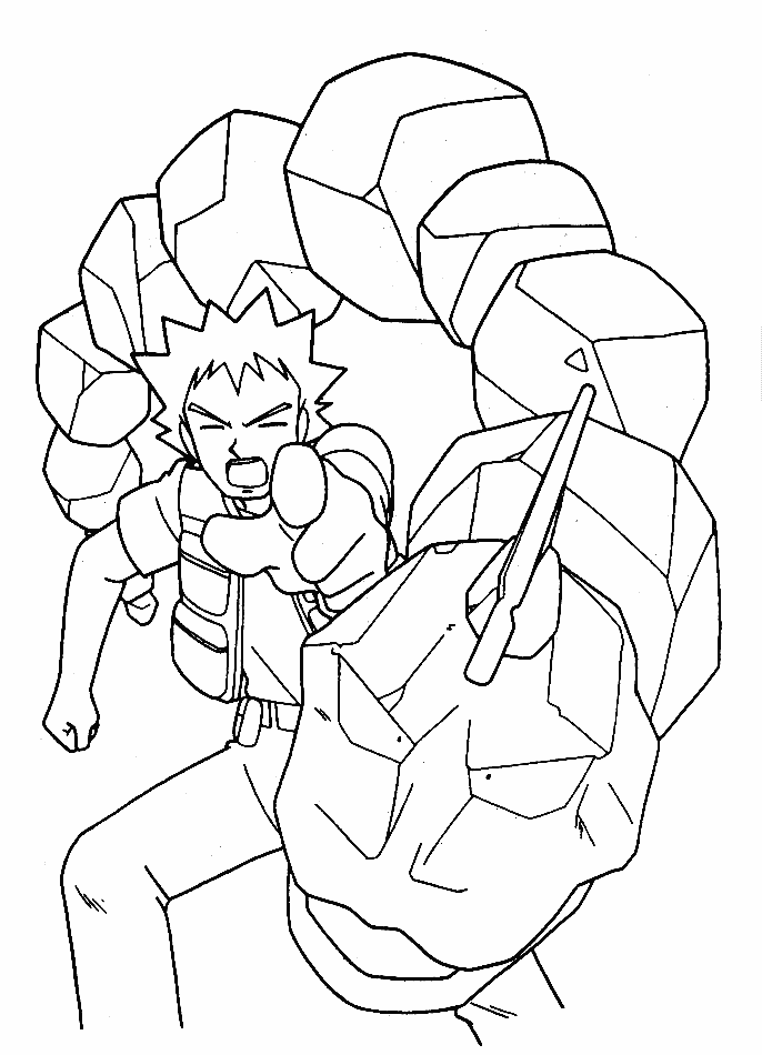 Printable Pokemon Trainer Brock Coloring Pages Printable Pokemon Trainer Brock Coloring Pages