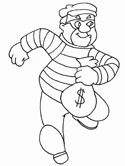 Robber Coloring Pages 1