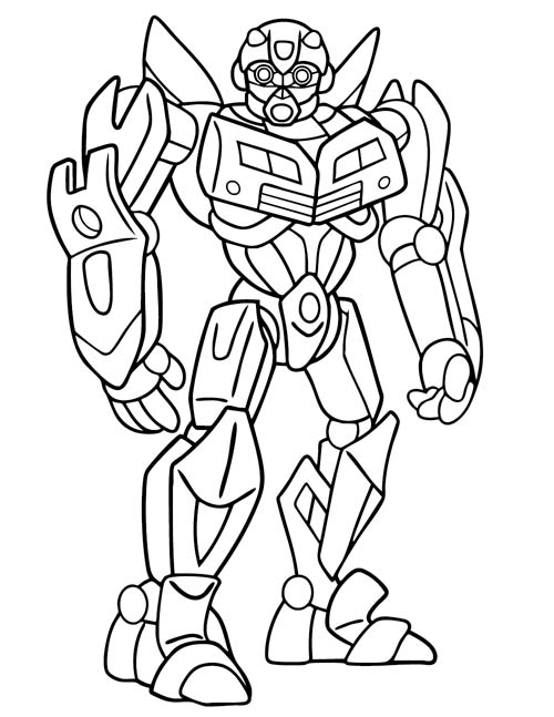 Transformers coloring page of Bumblebee