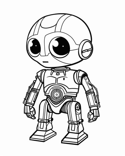 robot coloring page
