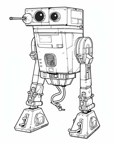 robot coloring page