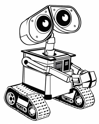 robot coloring page