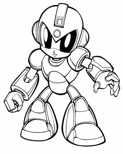 robot coloring page