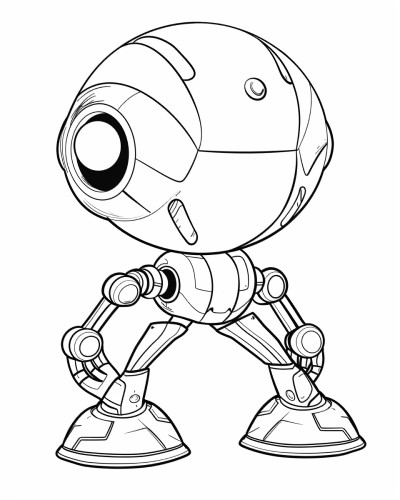 robot coloring page