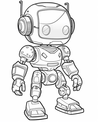 robot coloring page