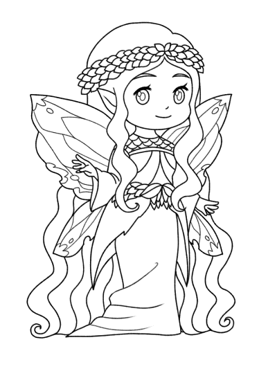 Titania coloring page