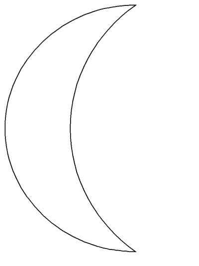 Halloween crescent moon coloring page
