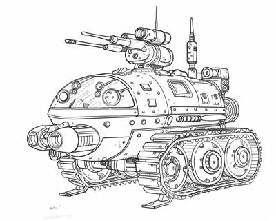 space vehicle coloring page - Rover-Diggers