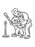 baseball coloring page
