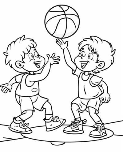 Jump ball coloring page
