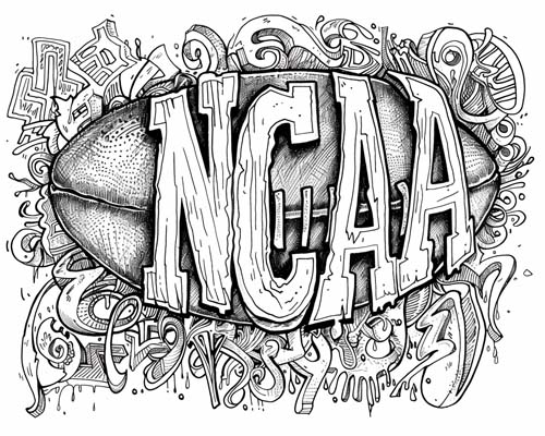 graffiti word art of the ncaa