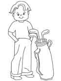 golf coloring page