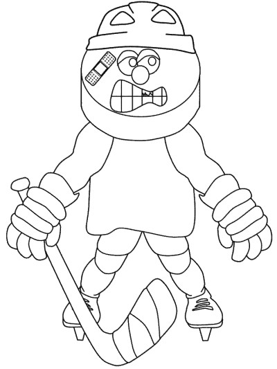hockey buddy coloring page