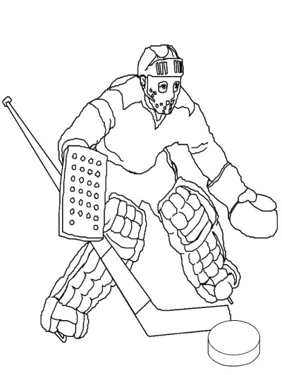 goalie coloring page