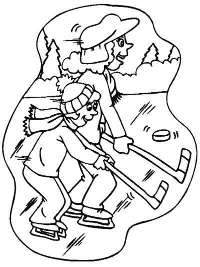 hockey coloring page