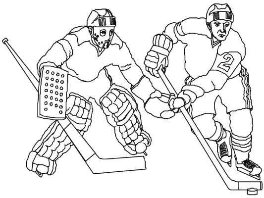 hockey coloring page