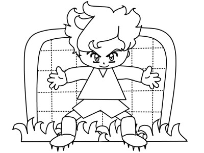 Soccer goalie coloring pages