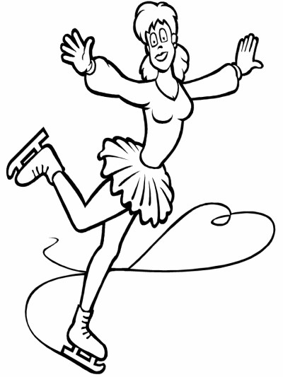 figure skater coloring pages