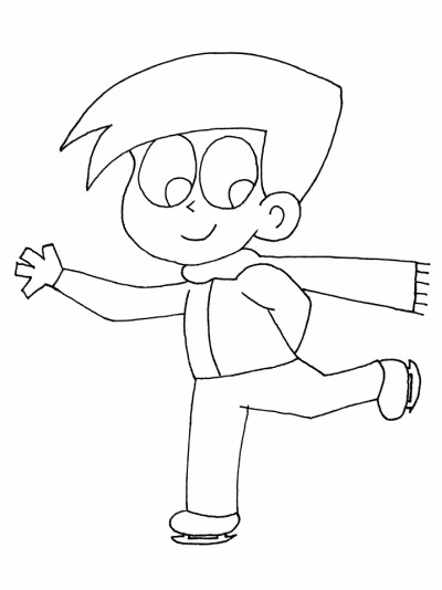 Skating Boy coloring page