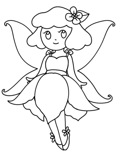 flower fairy coloring pages printable