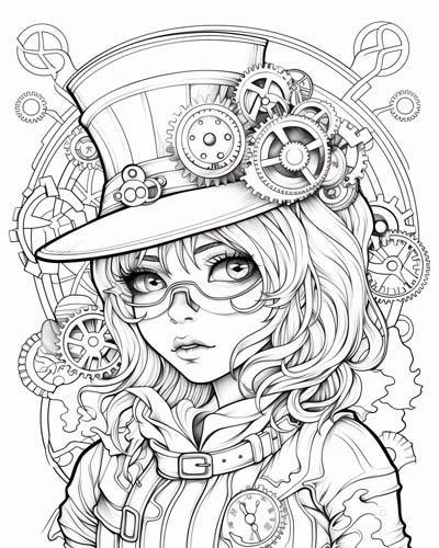 clockwork engineer coloring page