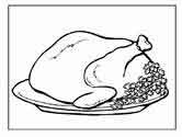 Thanksgiving cooked turkey coloring page