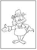 Thanksgiving pilgrim coloring page