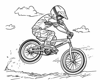 BMX Bicycle Coloring Page