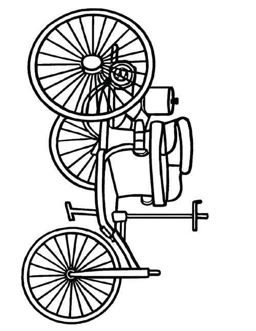 Benz Patent Motorwagen coloring page