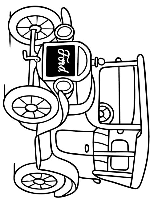 Model-T ford coloring page