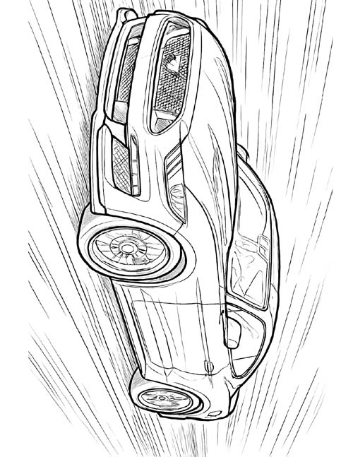 Ford Mustang coloring page