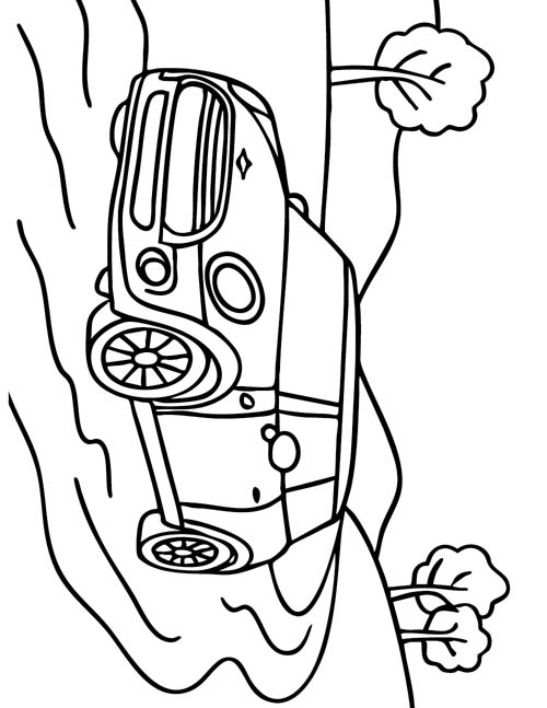 Mini Cooper coloring page