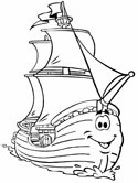 Boats and Ships Coloring Pages
