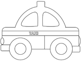 taxi coloring pages