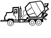 cement truck coloring pages