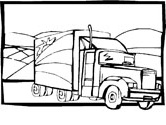 semi truck coloring pages