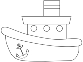 tugboat coloring page